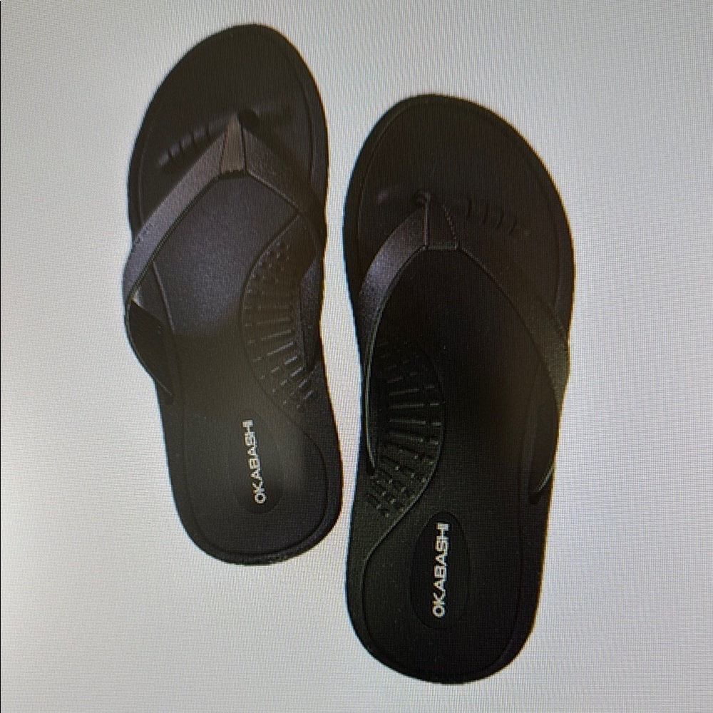 Okabashi Black Flip Flops Brand New Size Small